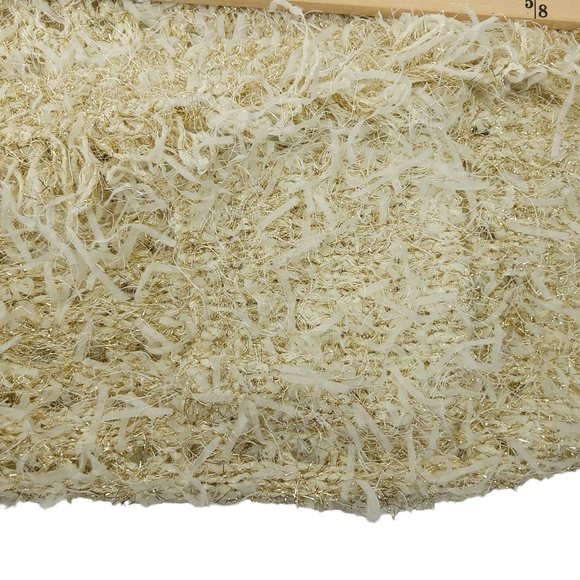 Janet Paris Open Front Cardigan Womens Size S/M Cream Gold Metallic Pockets NEW - Picture 16 of 16